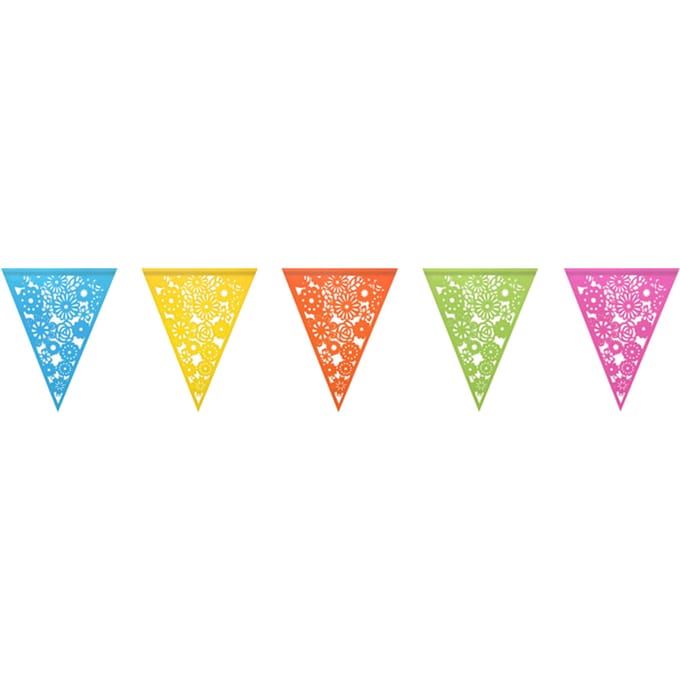 Vlaggenlijn papier colorful 6m