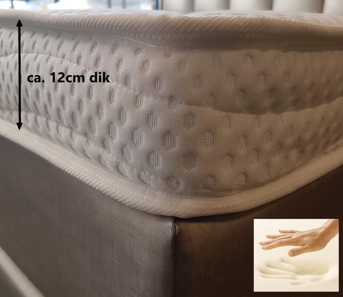 Splittopper 140x210 Nasa Traagschuim Tencel XXL 12 cm Dik