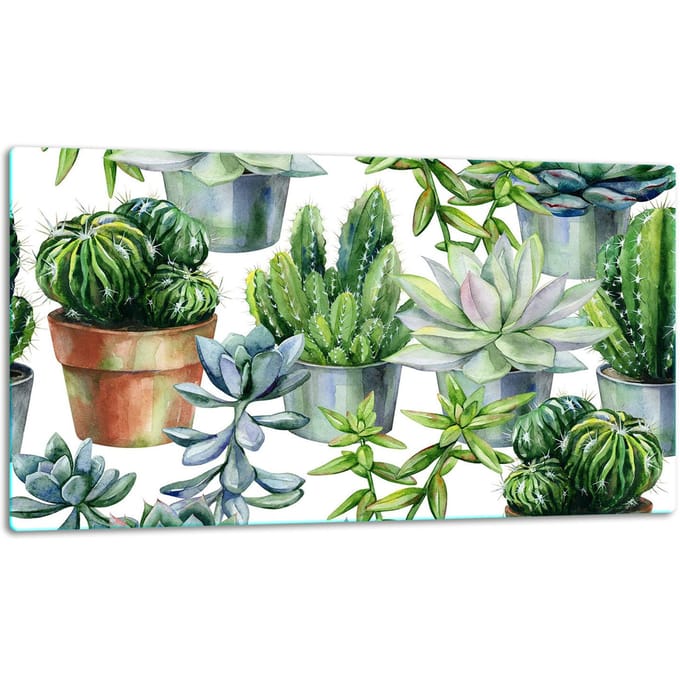TMK ArtDeko - Snijplank - Glas - 52x30 cm - Kleur Kaktus