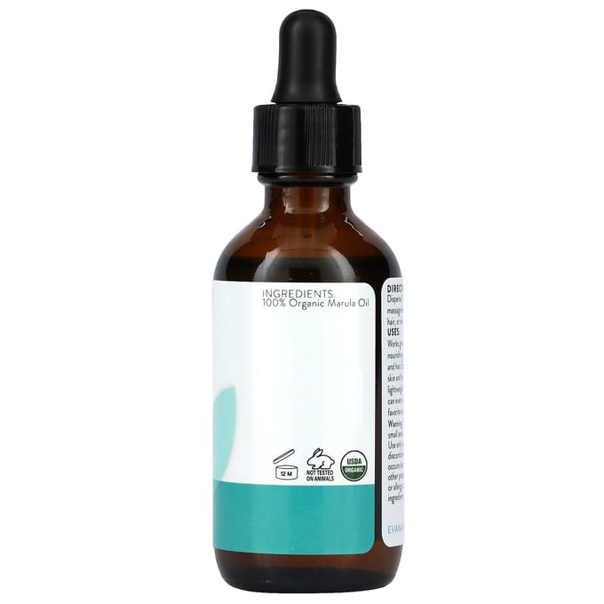 Eva Naturals, Virgin Marula Olie, 60ml (2 ons) black