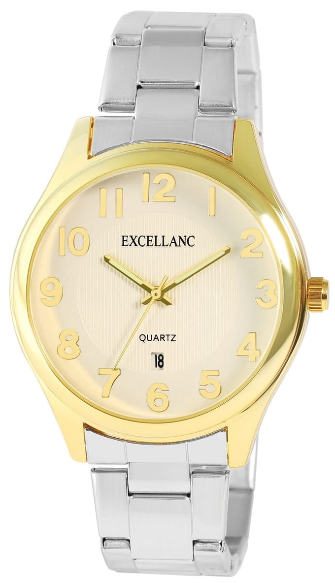 EXCELLANC Herenhorloge metaal Mineralglas