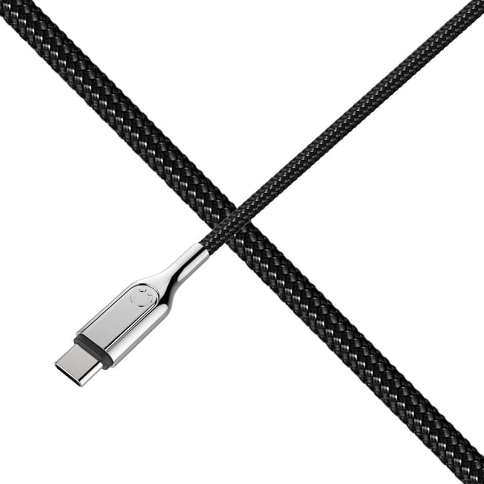 Cygnett Armoured Braided USB-C to USB Kabel 2m - Zwart