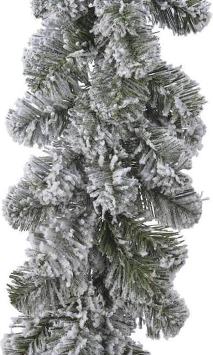 Kunst Kerstbomen - Snowy Imperial Garland Xfull Green/white 270x30cm