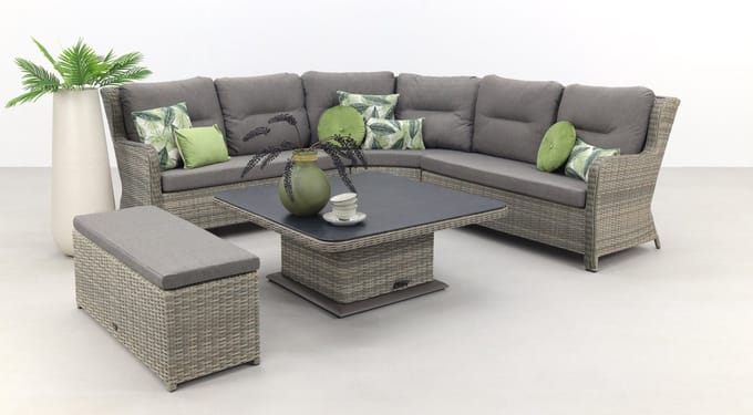 Sandigo lounge dining set met bijzetbank