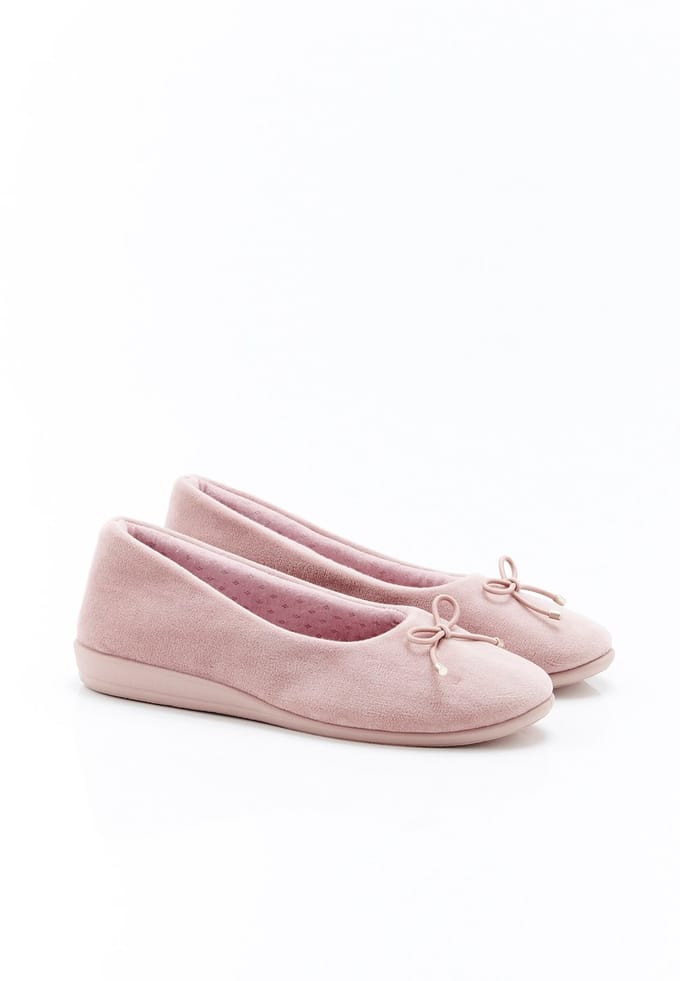 Damart - Ballerina's velours sleehak - Dames - Roze - 37