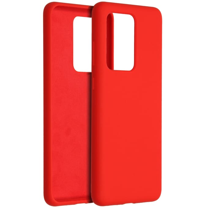 Accezz Hoesje - Geschikt voor Samsung Galaxy S20 Ultra - Liquid Silicone Backcover - Rood