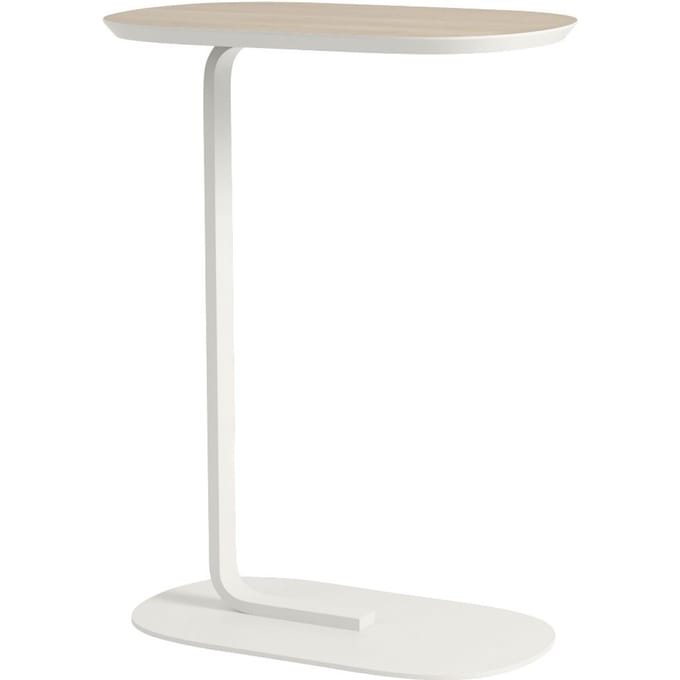 Muuto Relate Side Tafel - eiken/wit - 73,5 cm