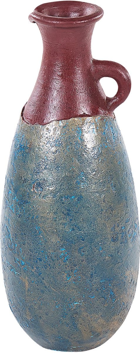 VELIA - Decoratieve vaas - Blauw - Terracotta