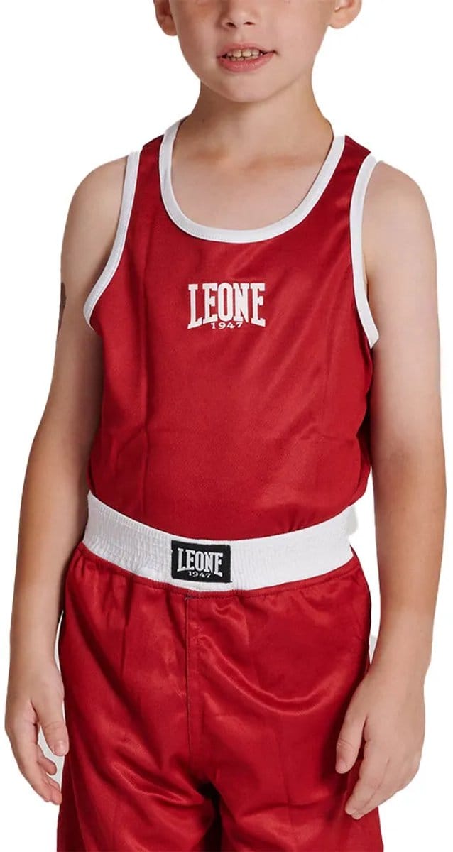 Leone1947 Double Face Mouwloos T-shirt Rood S Kinderen