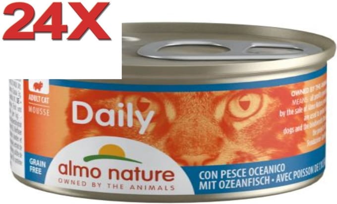 Almo Nature Dailymenu - Kattenvoer Blik - Mousse Oceaanvis - 24x85gr