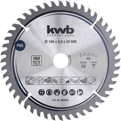 kwb 584568 Cirkelzaagblad 160 x 16 mm 1 stuk(s)