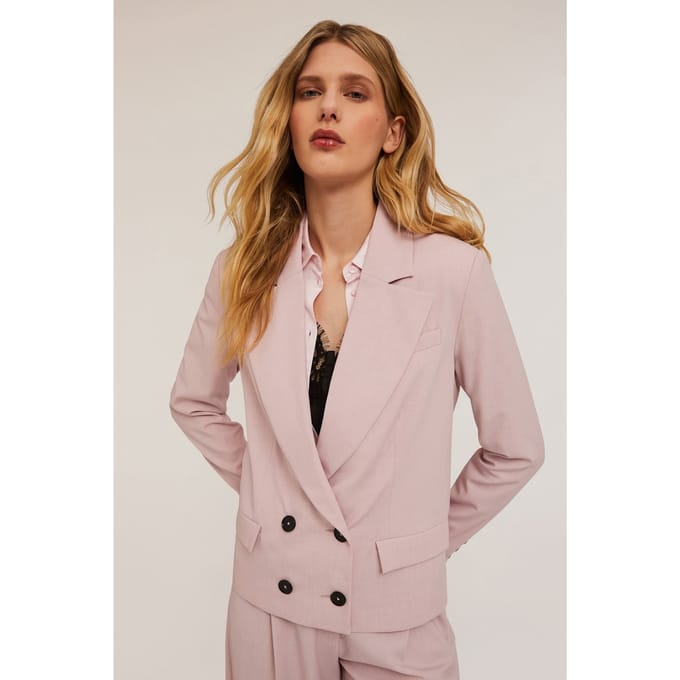 Motivi Polyviscose Double-breasted Jacket Pink Taglia: 40 | Blazers Outlet | Donna | Rosa