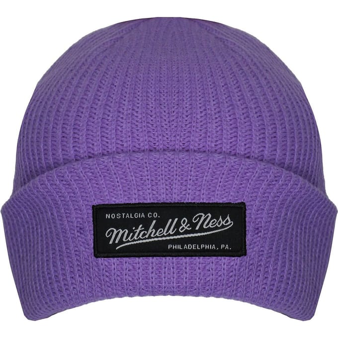 Mitchell & Ness Box Logo Heren Paars Knit Beanie