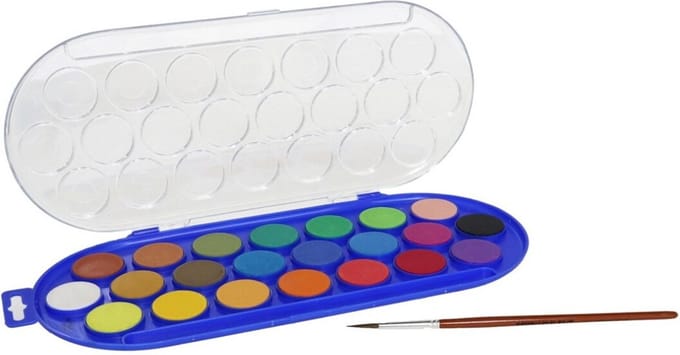 Hobby/knutsel waterverf/aquarel 22 kleuren met een perceel - Schilderen/waterverfen