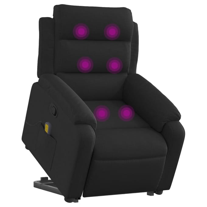 vidaXL - Sta-op-massagestoel - verstelbaar - stof - zwart