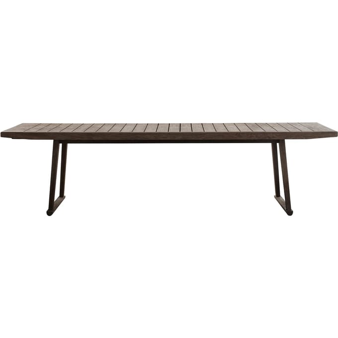 B&B Italia Gio eettafel voor buiten - antique grey teakwood