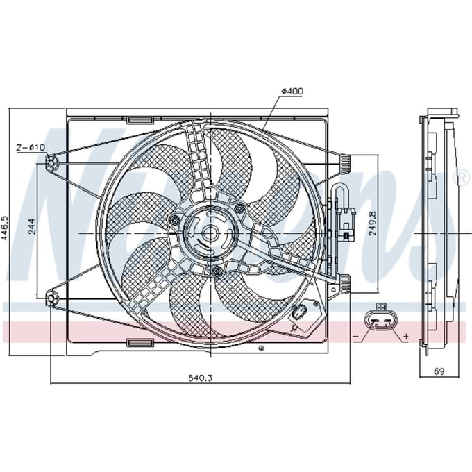 Koelventilatorwiel, motorkoeling NISSENS 85744