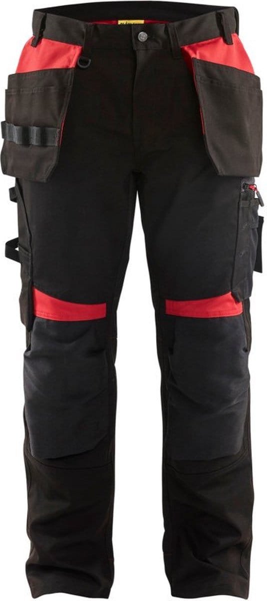 Blaklader Werkbroek met spijkerzakken 1555-1860 - Zwart/Rood - D96