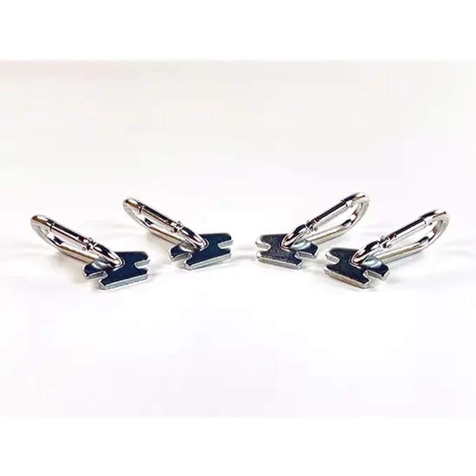 Set van karabiners en flexibele bevestigingsrails Acebikes (x4)