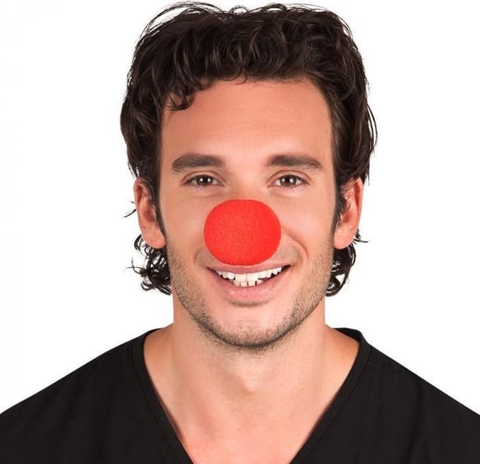 Schuimneus clown rood