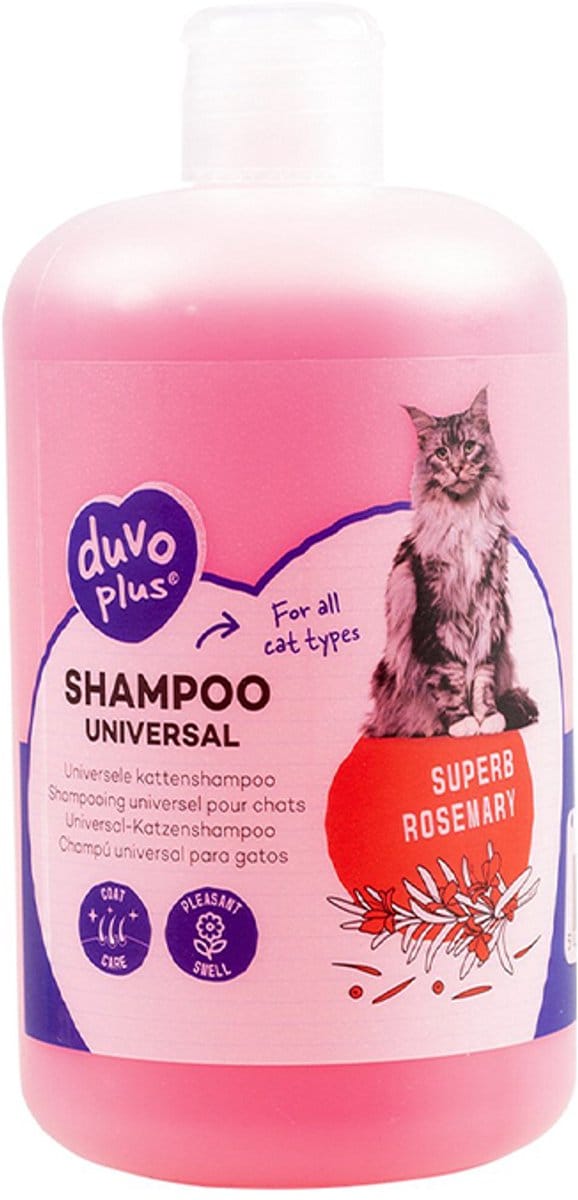 duvo plus - kattenshampoo universal - 250 ml met rozemarijn