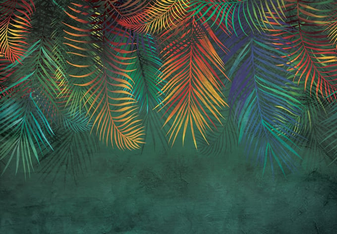 Fotobehang Jungle Bladeren XXL – posterbehang – 368 x 254 cm - Groen