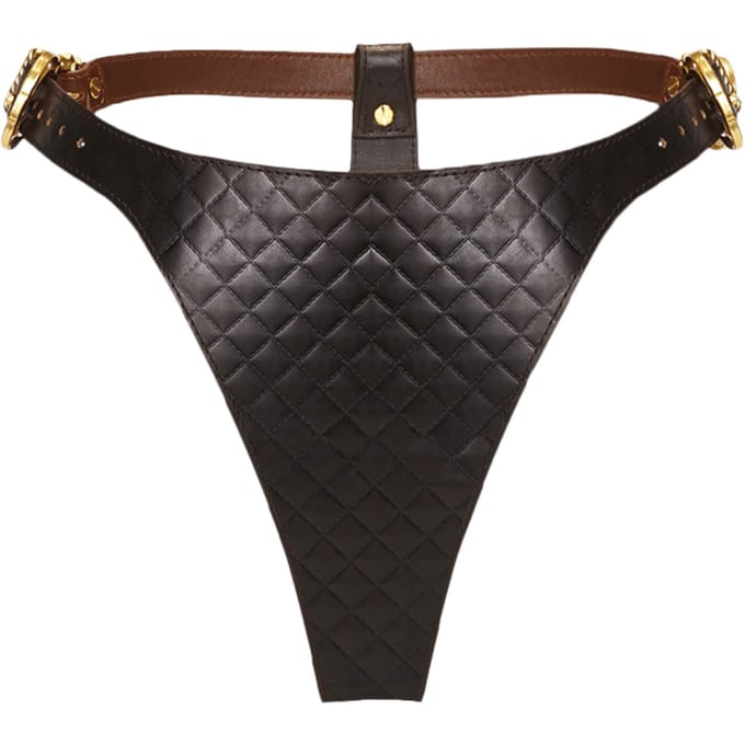 Liebe Seele The Equestrian Leather High Rise Thong | leren string