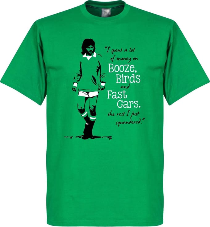 George Best T-Shirt - Groen - M