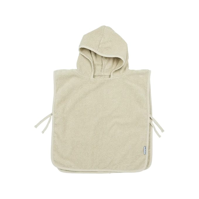 Meyco Baby Popcorn badponcho - soft sand - 1-3 jaar
