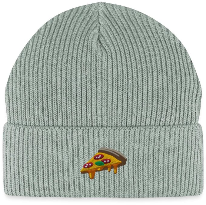 Geborduurde Pizzapunt Uniseks Bio Fisherman Beanie