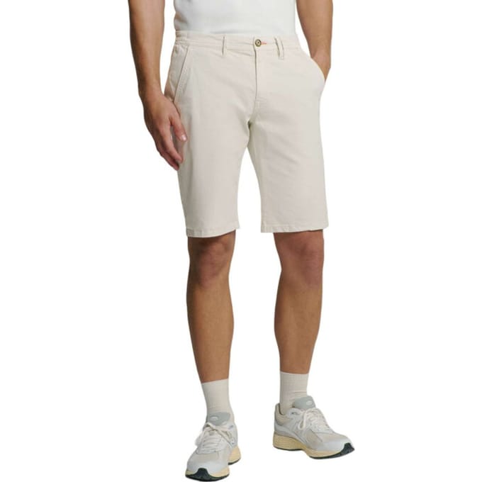 No Excess Short Chino Garment Dyed Twill Stretch Chalk  36