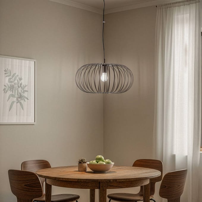 Domiluce Hanglamp Globe, koffie, Ø 51 cm, metaal, 1-lamp, E27