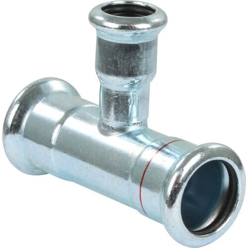 VSH Xpress staal pers T-stuk verloop 22x15x22mm