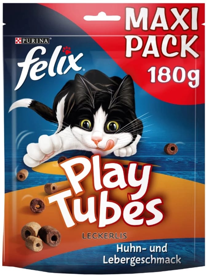 2x Felix Play Tubes 180 g Kip- en leversmaak