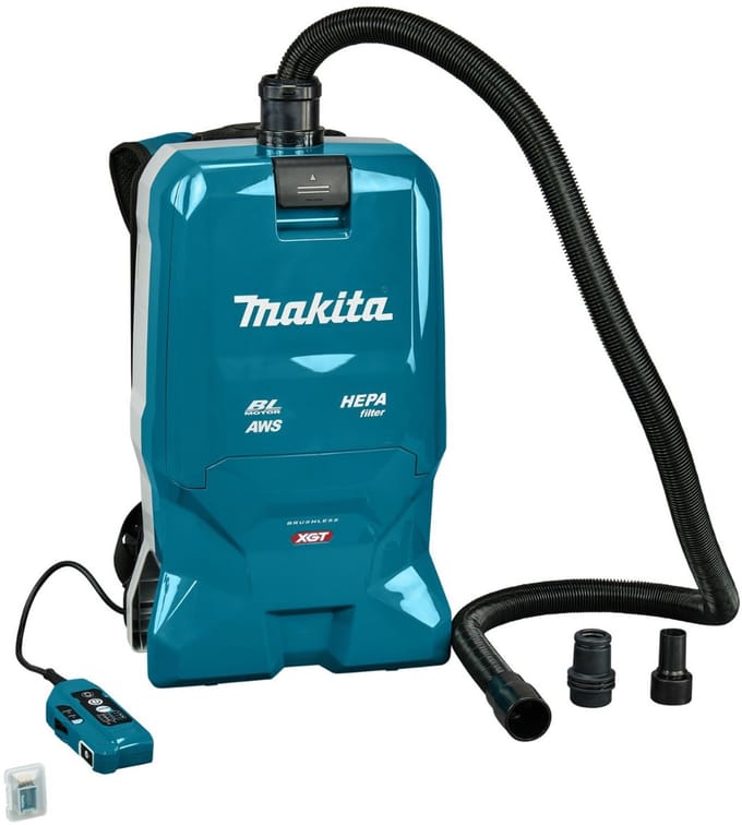 Makita VC012GZ01 Accu rugstofzuiger met machineansluiting + AWS-zender XGT 40V Max Basic Body