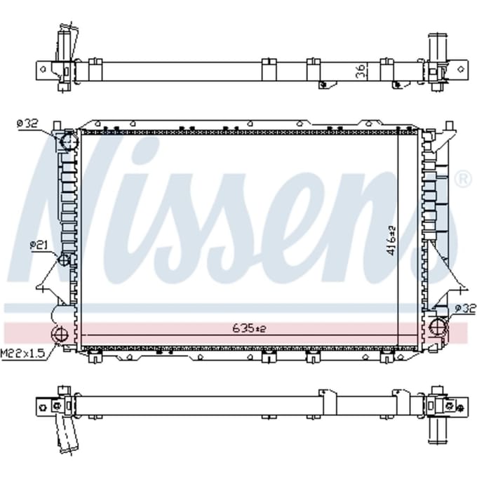 Radiator, motorkoeling NISSENS 60458