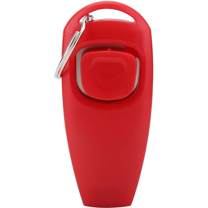 Huisdier Puppy Clicker Fluitje Hondentraining Gehoorzaamheid Kat Trainer Sleutelhanger Hulp Click (Roze) Red red