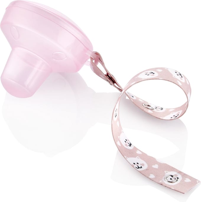 Babyjem Fopspeen Doosje Aan Koord Roze