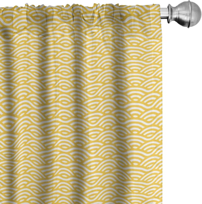 ABAKUHAUS – Gordijnen – 2x75x175 cm – Microvezel – Verduisterend – Marigold Wit