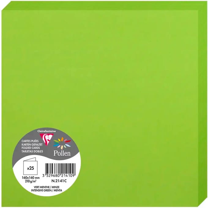 Gevouwen kaarten Clairefontaine Pollen (x25)