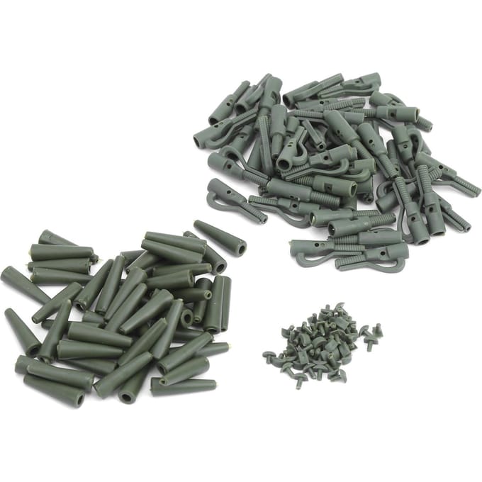 50Sets Europese Visuitrusting Accessoires Karper Veiligheidsklipsen Staartconus Grasgroene Kleur gray