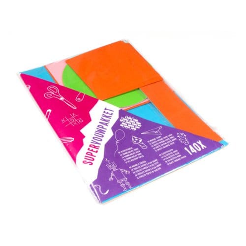 Kangaro papier pakket - 140 delig - assorti kleuren