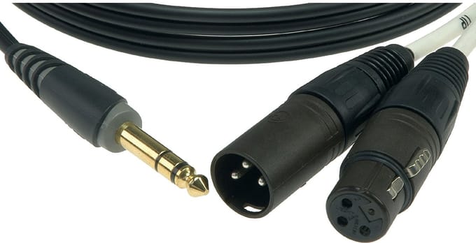 Klotz Insertkabel,XLR m/f-6,3Ste.Kl. 1 m, AY1X-0100, Neutrik - Insert kabel