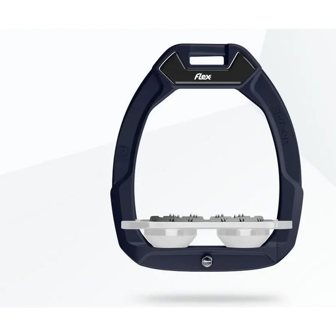 Platte Ultra Grip Veiligheidsrijriemen Bruin/Grijs/Wit Flex-On Safe-On