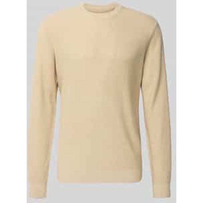 Gebreide pullover met ribboorden