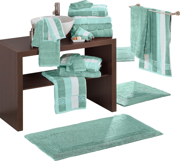 CAWÖ Noblesse Uni Badhanddoek - Agave - 50x100