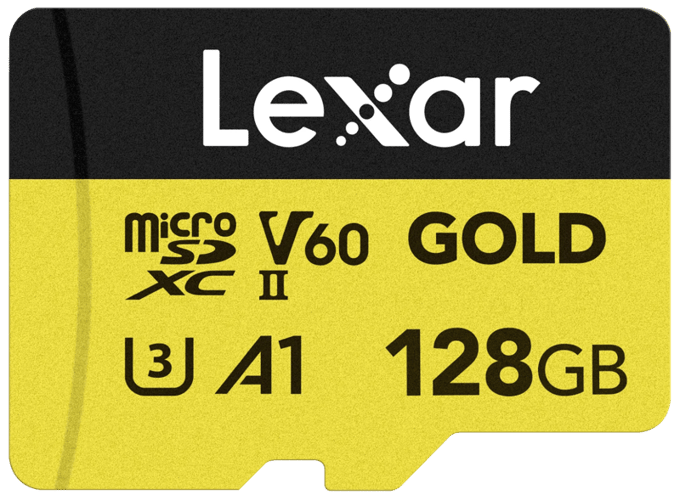 Lexar microSDXC Gold Series UHS-II 128GB - Lezen 280MB/s, Schrijven 100MB/s - V60