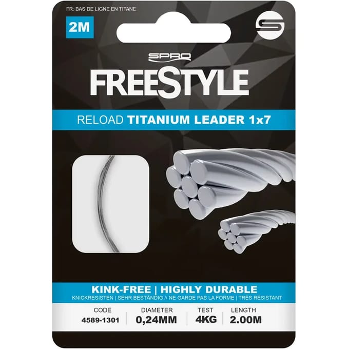 Spro Reload Titanium 2 M Leider Zilver 0.400 mm