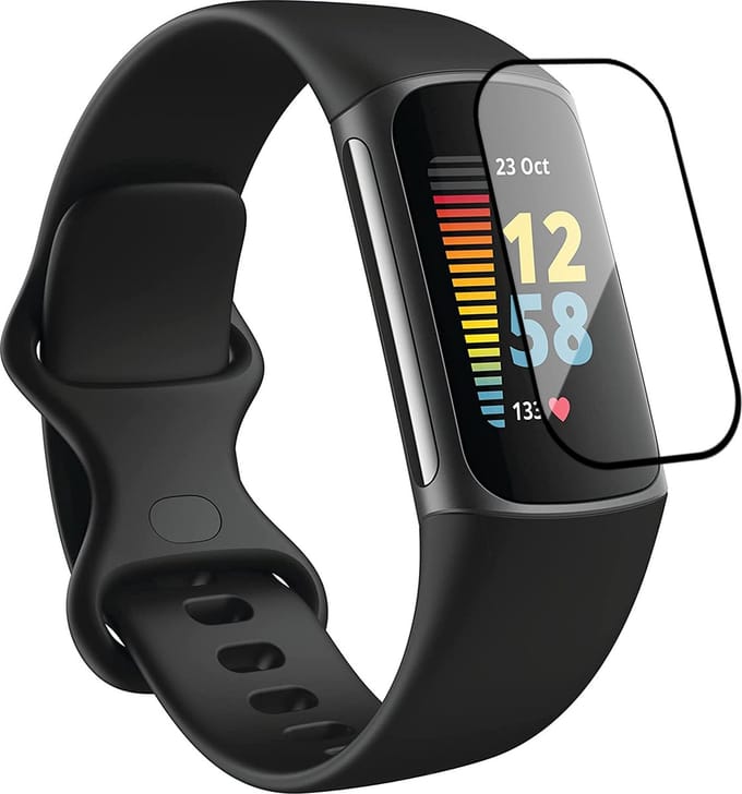 Screenprotector geschikt voor Fitbit Charge 5 - Full Screen Protector
