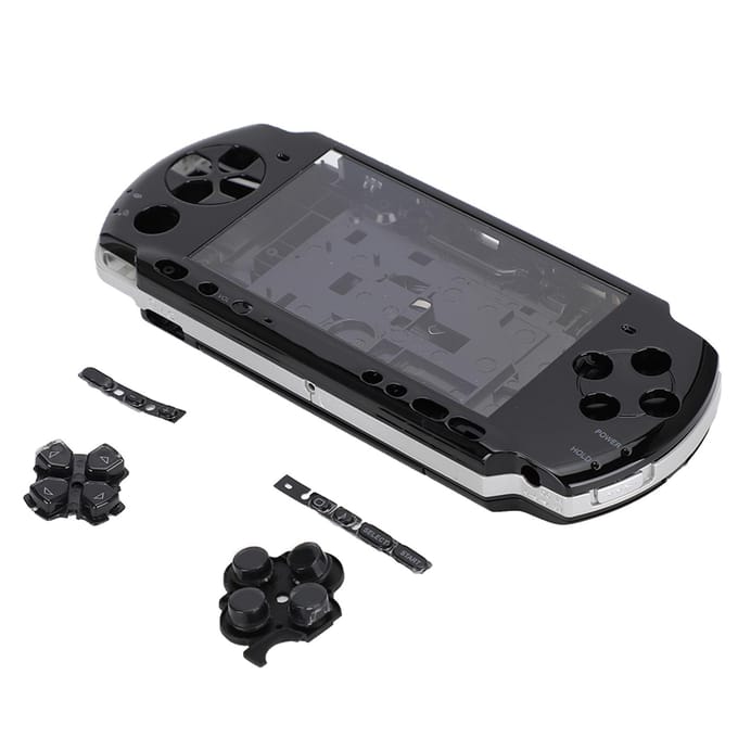 Boîtier complet pour console de jeu PSP3000 avec tournevis, portable et compact(Noir) noir